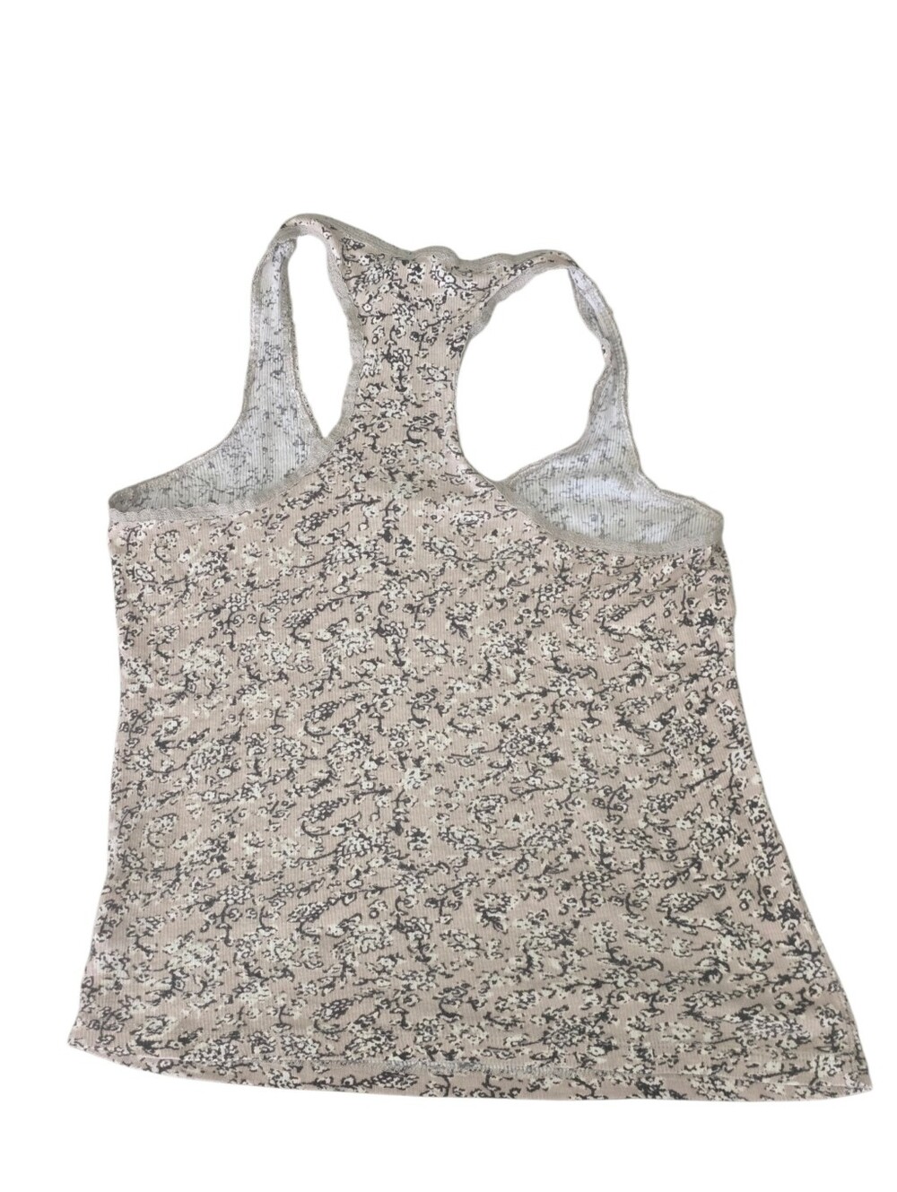 DKNY Jeans Floral Ribbed Racerback Tank Top – Size Medium
